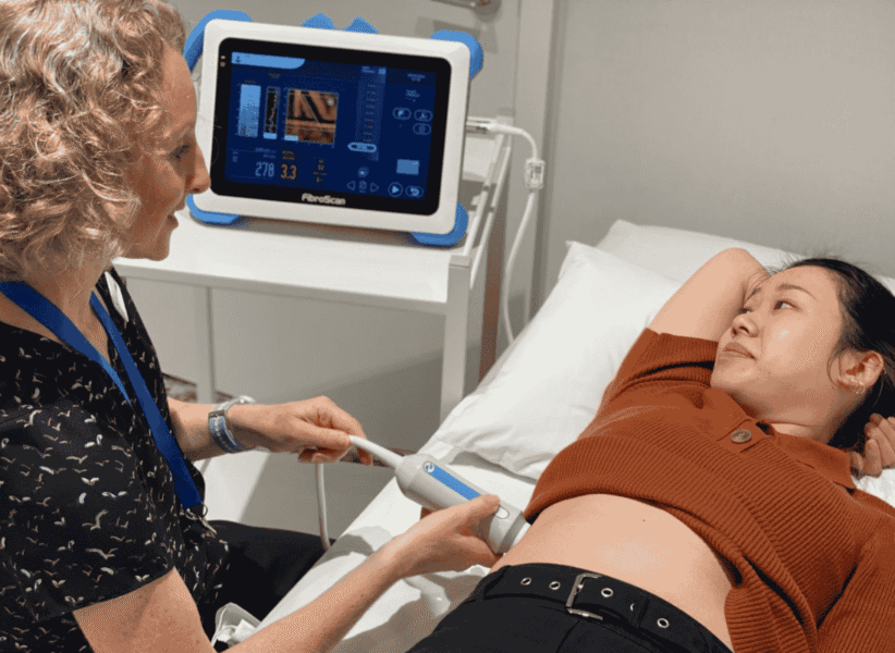 Fibroscan machine at JP Diagnostics for non-invasive liver test