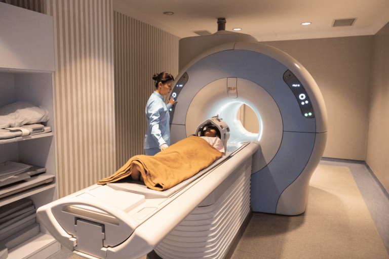 Silent MRI machine at JP Diagnostics for advanced brain diagnostics